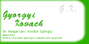 gyorgyi kovach business card