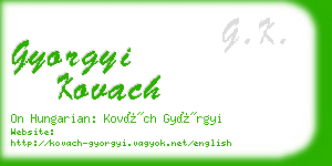 gyorgyi kovach business card